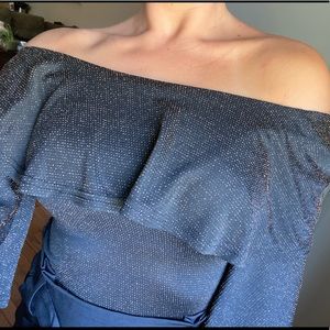 Strapless glitter onesie